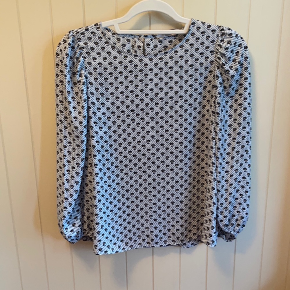 Loft blue flower blouse